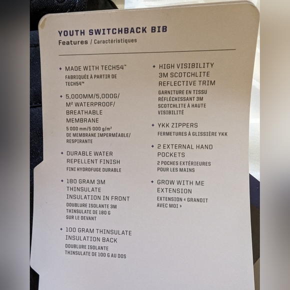 Polaris youth Switchback Winter snowpants,  Youth Large, New - Picture 13 of 14